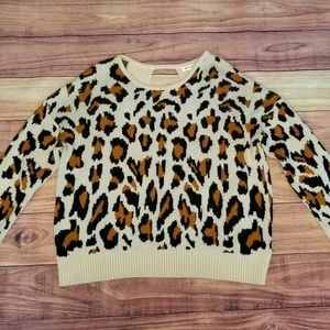 Leopard Open back Sweater Size M/L